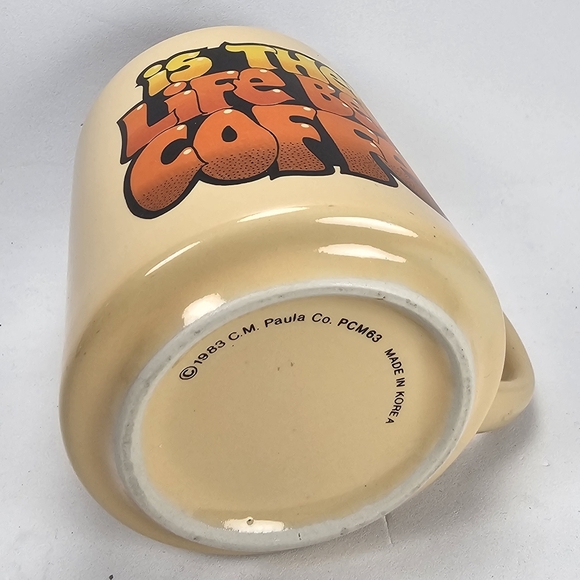 Vintage 1983 Is There Life Before Coffee? Mug by C.M. Paula Co. - Picture 6 of 10
